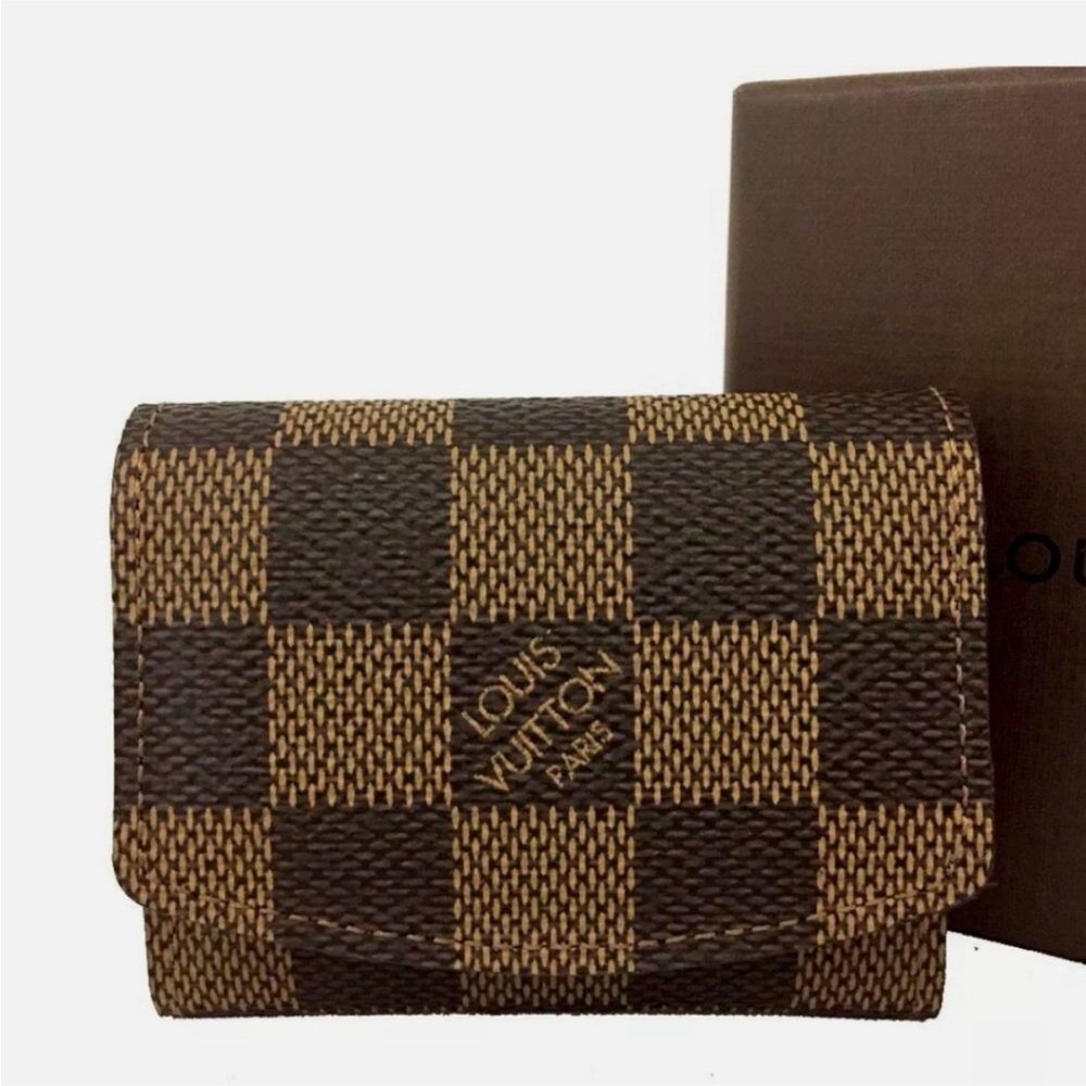 Louis Vuitton Cufflinks Case Damier Ebene with unbranded Cufflinks RI2058
